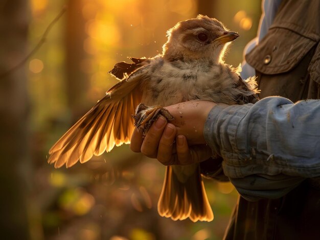 Foto een vogel in de hand is beter dan twee in de bosjes.