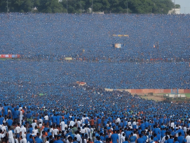 Een vol MA Chidambaram-stadion in Chennai