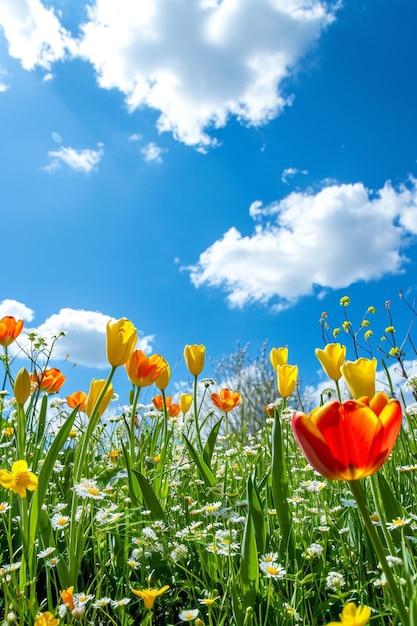 een voorjaars natuurscene die Nowruz symboliseert