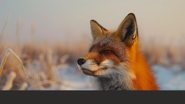 Een vos op een bos achtergrond