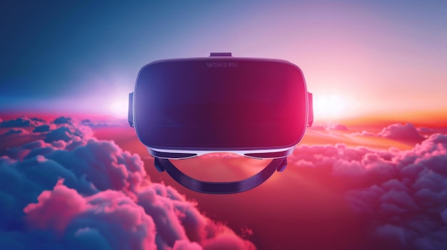 Foto een vr headset in de lucht