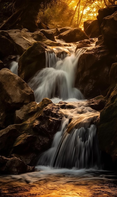 Een vreedzame waterval.