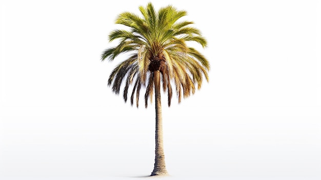 een vrije foto van palmboom op witte achtergrond