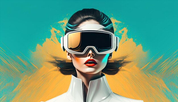 Een vrouw die een virtual reality-bril draagt