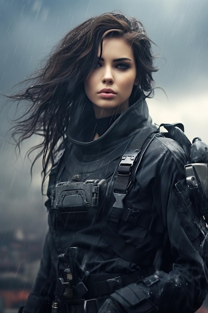 een vrouw in een militair uniform