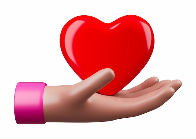 een vrouw met een hart met een roze polsband