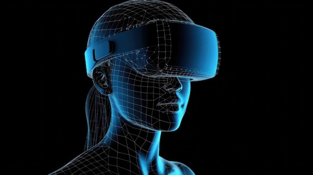 Een vrouw met een virtual reality-headset