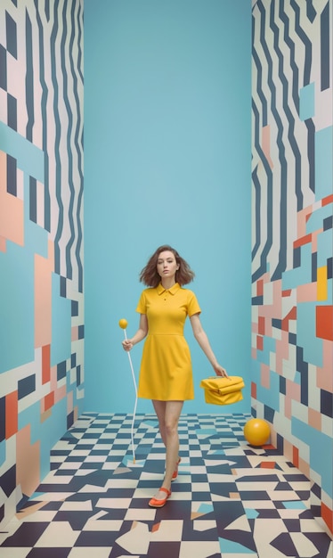 Een vrouwelijke pastelkleur met stijl van Jimmy Marble