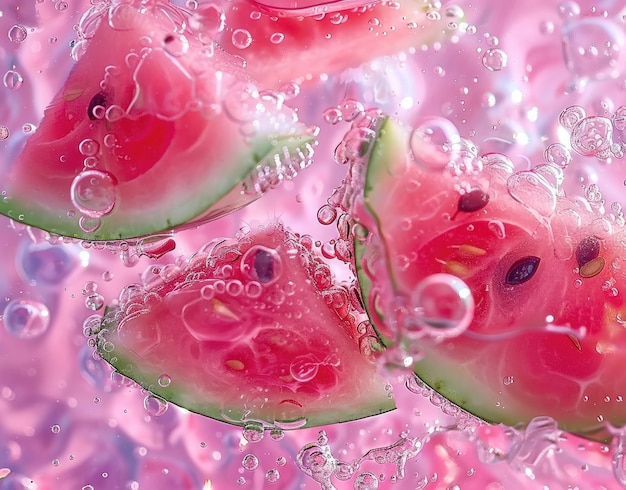 een watermeloen met waterdruppels en de woorden quot melon quot erop