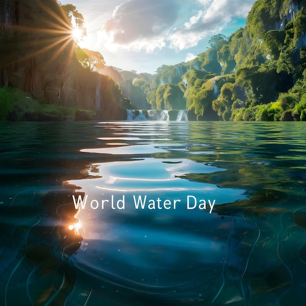 een waterpark poster met de woorden wereld water dag