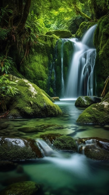 Een waterval in de jungle