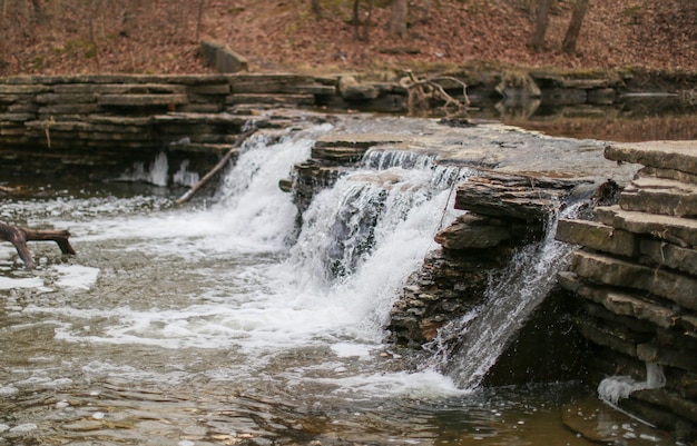 Een waterval in het bos