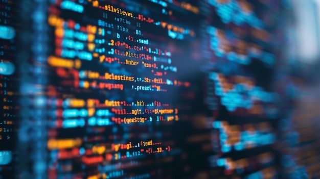 een wazig beeld van een computerscherm met de woorden bar erop