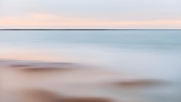 Foto een wazige foto van een strand met een onscherpe achtergrond