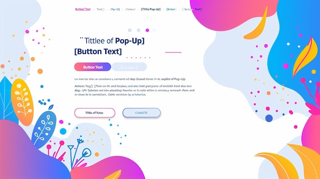 Foto een website voor een pop-up pop-up