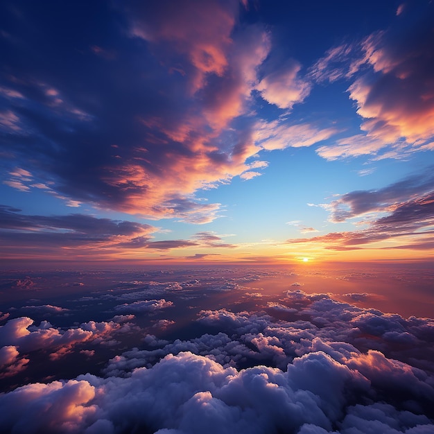 een weg met een zonsondergang en wolken in de lucht