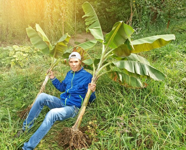 Een werkend model met bananen