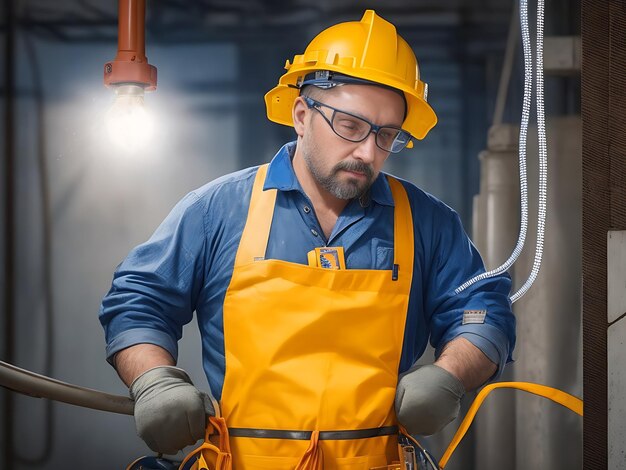 Een werkende elektricien