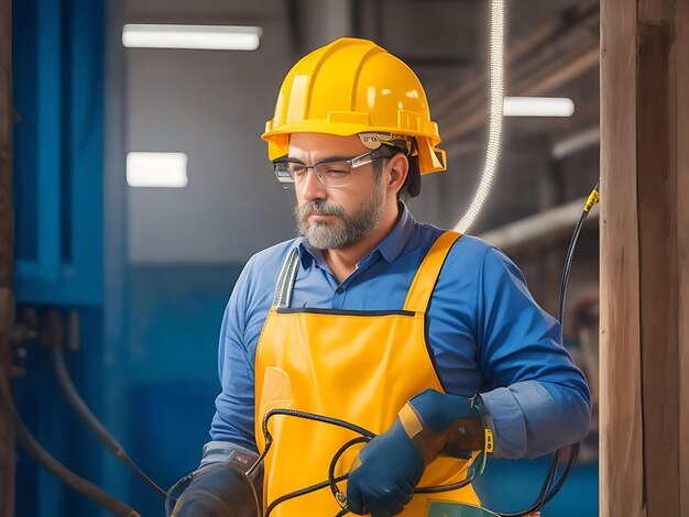 Een werkende elektricien