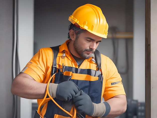 Een werkende elektricien