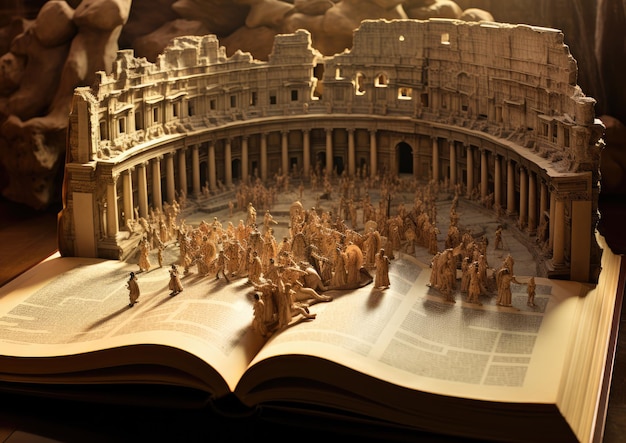 Foto een wetenschappelijk boek over de geschiedenis en cultuur van het oude rome