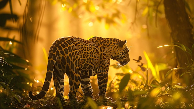 Een wildlife fotografie concept jaguar foto