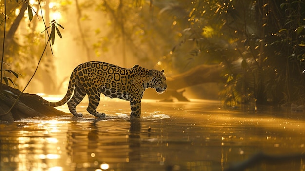 Een wildlife fotografie concept jaguar foto