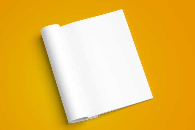 een wit boek met een gele achtergrond die het woord op de bodem zegt