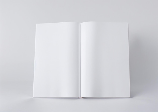 Foto een wit boek met lege pagina's.