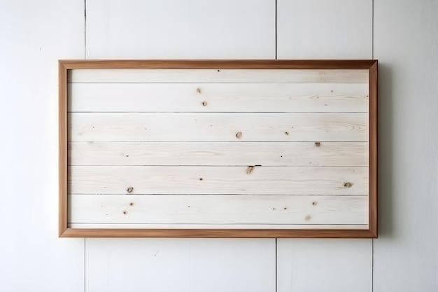 Foto een wit bord met een houten lijst erop waarop 'hout' staat
