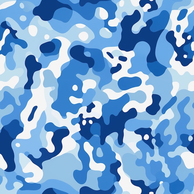 een wit en blauw camouflage patroon in de stijl van pointillisme kleur