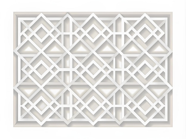 een wit geometrisch patroon op een witte achtergrond
