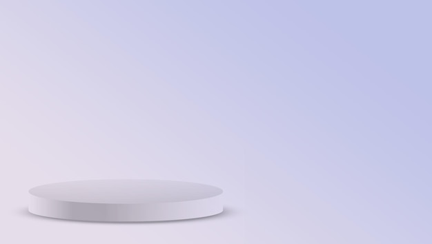 een wit object staat op een tafel met een paarse achtergrond