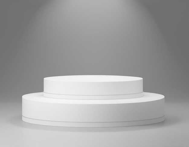 een wit podium met een witte basis waarop het woord quote staat