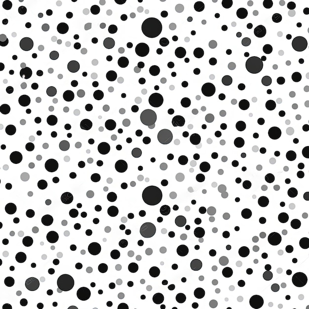 een wit polka-dotpatroon met zwarte stippen in de stijl van postverwerking