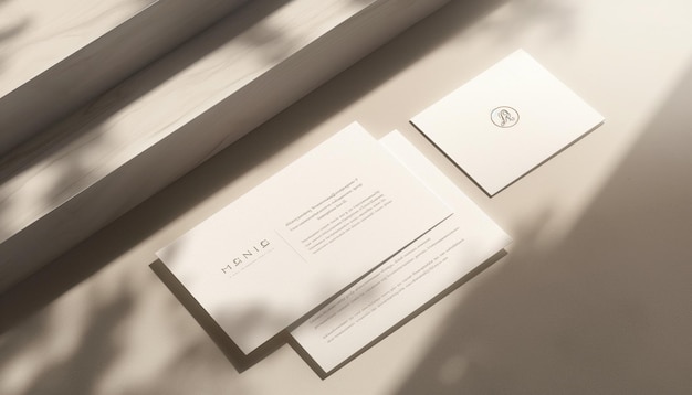 Foto een wit stuk papier mockups ontwerpen van branding