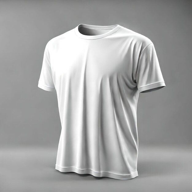 Een wit T-shirt met een blanke achtergrond