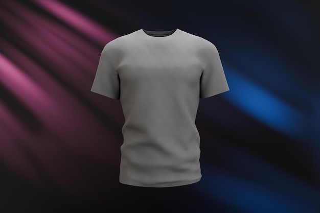 een wit t-shirt met een blauwe en rode en zwarte achtergrond