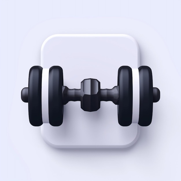 een wit vierkant met de woorden dumbbells erop