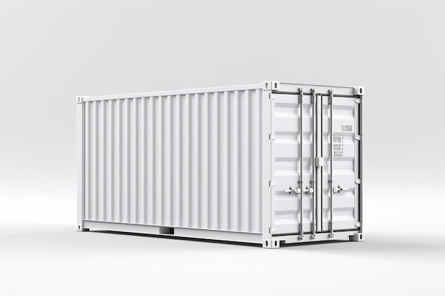 Een witmetalen container met een witte achtergrond waarop staat "geen logo".