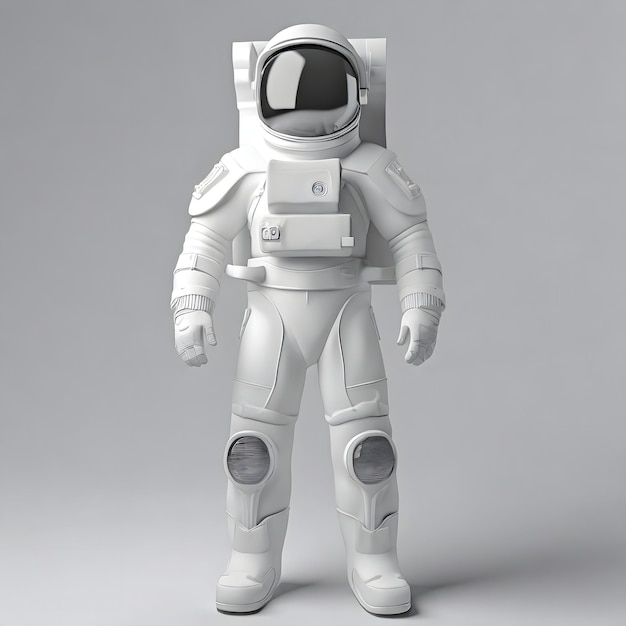 een witte astronaut figuur met een ruimtepak en het woord astronaut erop