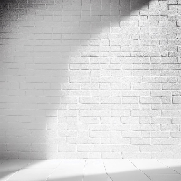 Foto een witte bakstenen muur met een lampje erop en een bakstenen muur