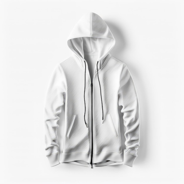 Een witte hoodie-mockup