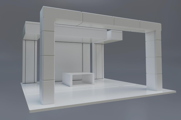 Een witte kamer met een witte tafel en een witte muur.