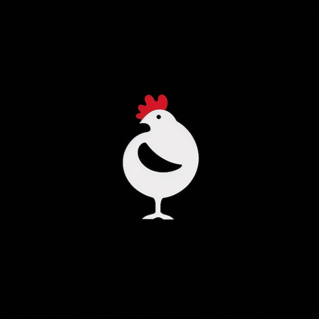 een witte kip met een rood hoofd en een rood kop