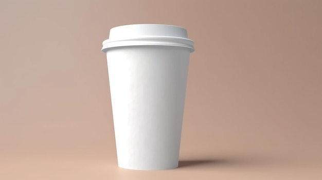 Een witte koffiekop met een deksel erop.