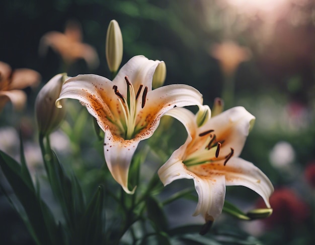 Een witte lelie bloem