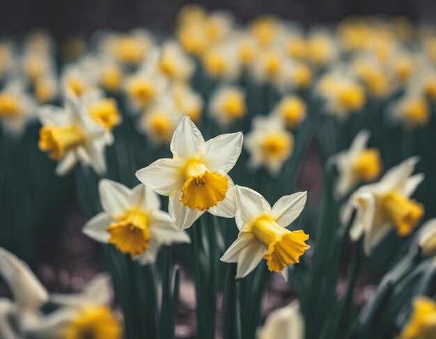 Een witte narcissus bloeit