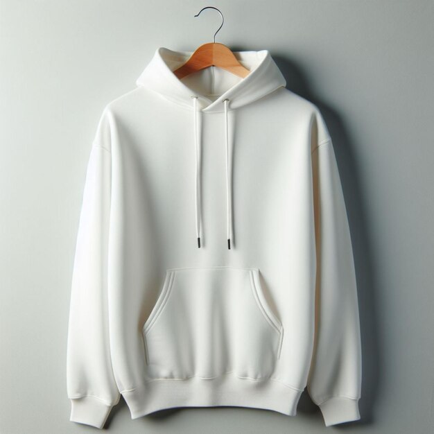 een witte trui met een witte hoodie erop