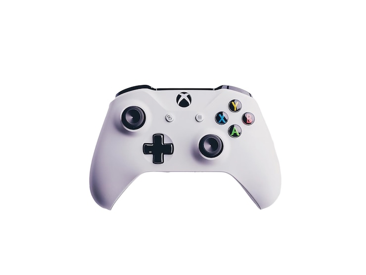Foto een witte videogame controller
